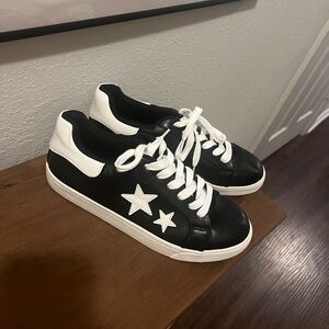 Black and White Star Shoes